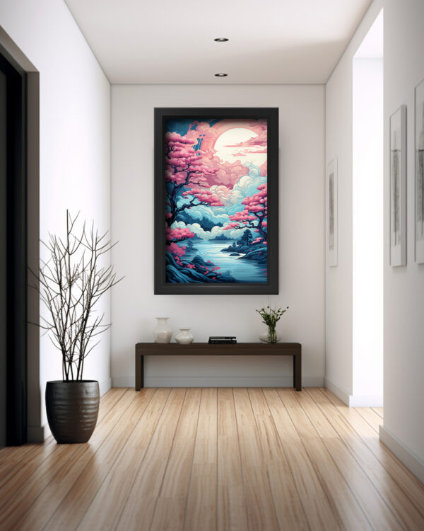 Moonlit Blossom River