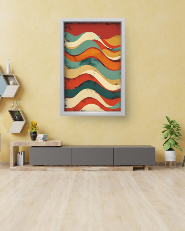 Retro Waves Abstract Wall Art