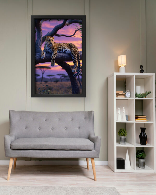 Serene Predator - Leopard at Sunset