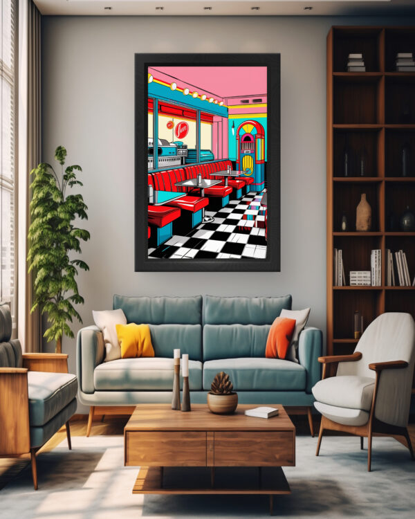 Retro Diner Vibes Wall Art