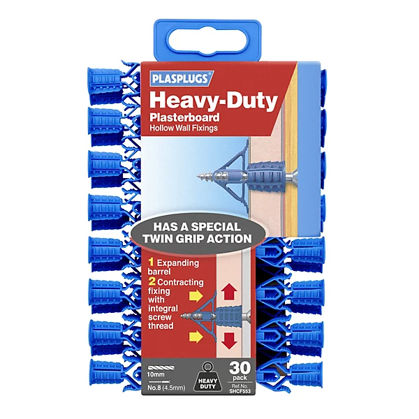 Plasplugs Nylon Hollow wall anchor (Dia)10mm (L)36mm, Pack of 30
